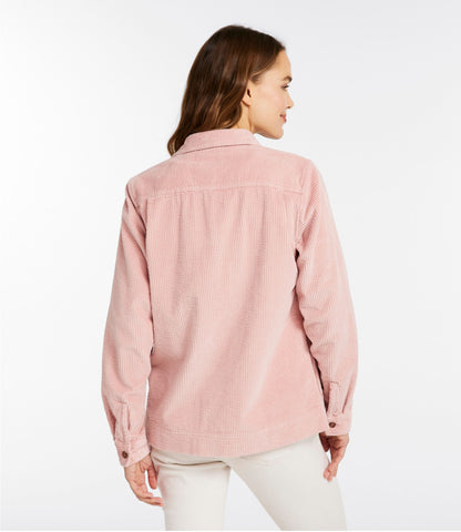 L.L.Bean Women's Comfort Corduroy Relaxed Shirt Sea Grass