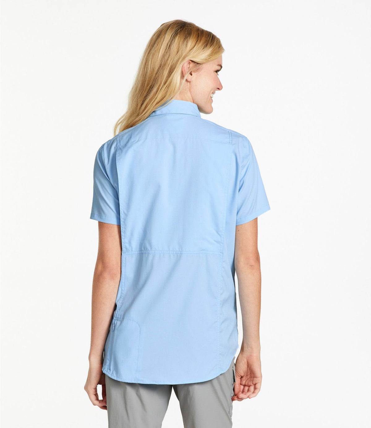L.L.Bean Women's Tropicwear Shirt, Short-Sleeve Lapis Quartz