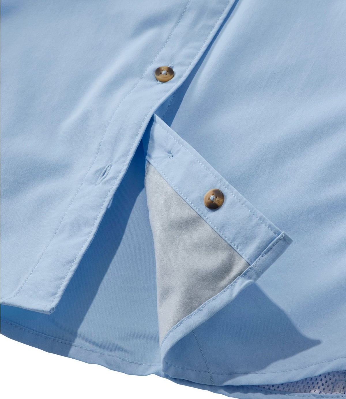 L.L.Bean Women's Tropicwear Shirt, Short-Sleeve Lapis Quartz