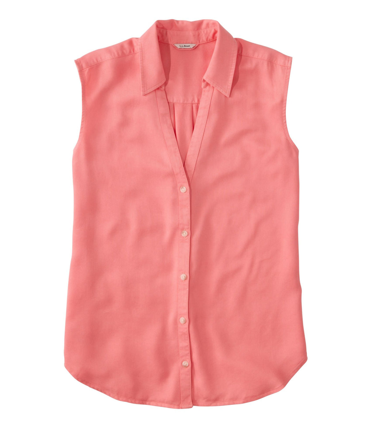L.L.Bean Women's Soft-Washed Sleeveless Shirt Dark Salmon