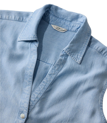 L.L.Bean Women's Soft-Washed Sleeveless Shirt Dark Salmon
