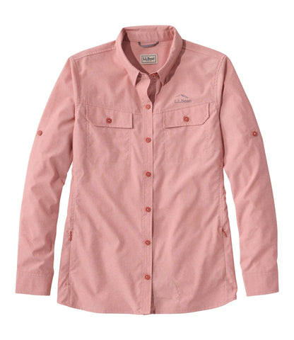 L.L.Bean Women's No Fly Zone Shirt, Long-Sleeve Faded Redwood