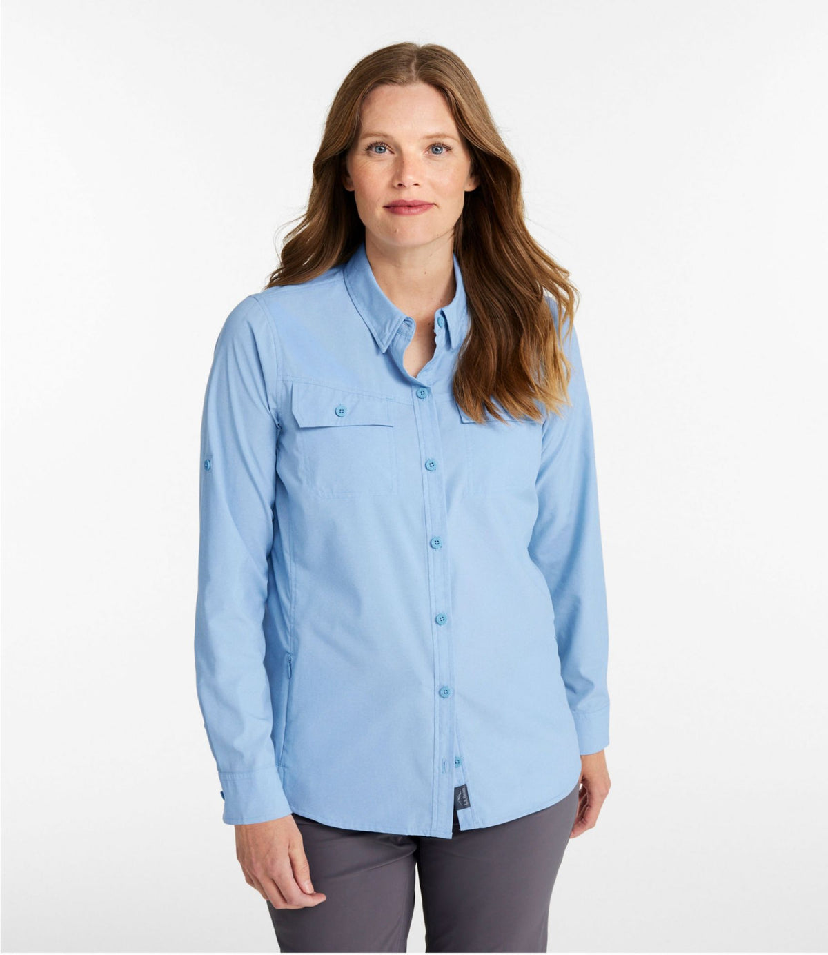 L.L.Bean Women's No Fly Zone Shirt, Long-Sleeve Faded Redwood
