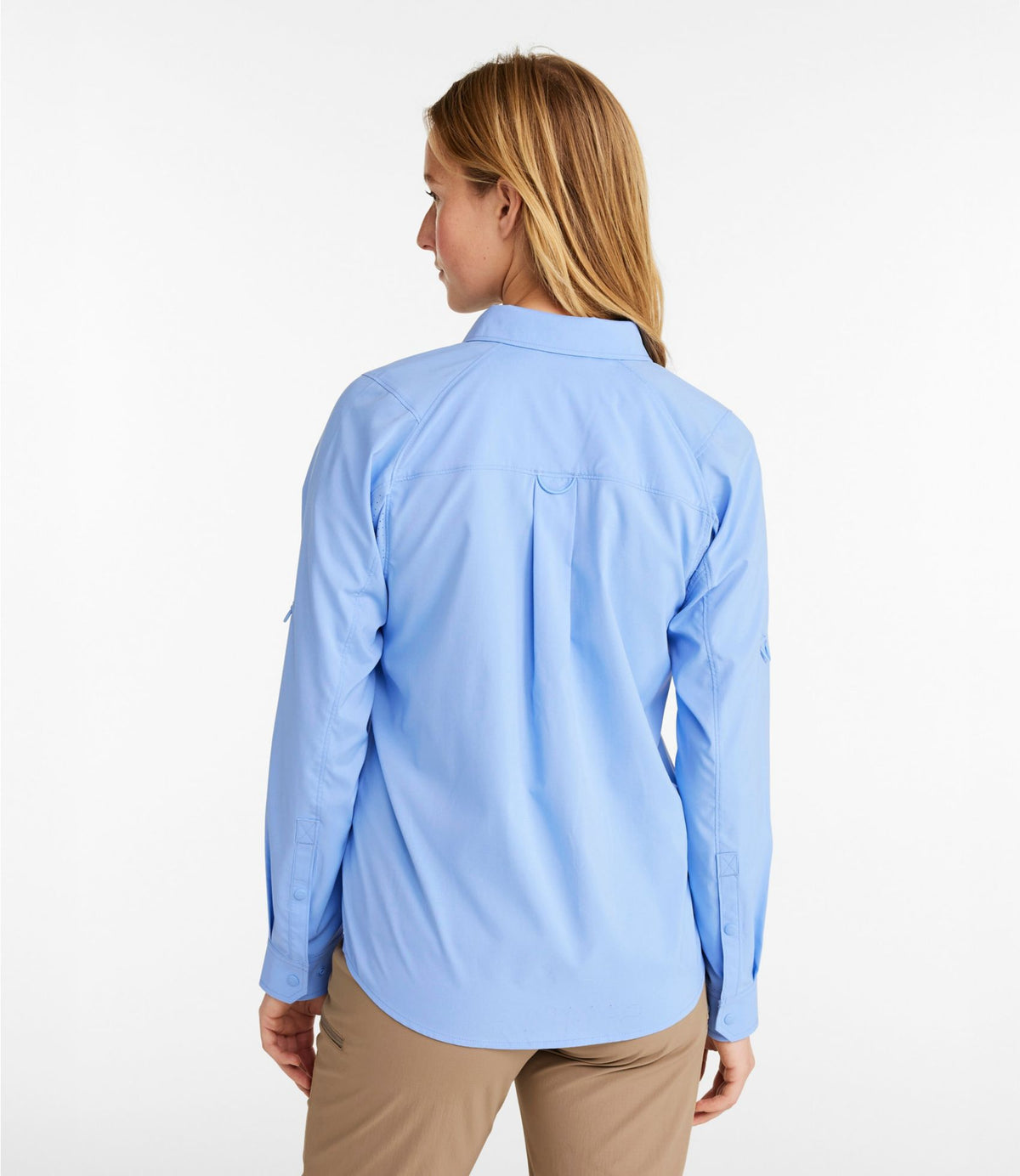 L.L.Bean Women's Tropicwear CoolPro Fishing Shirt, Long-Sleeve Brightwater Blue