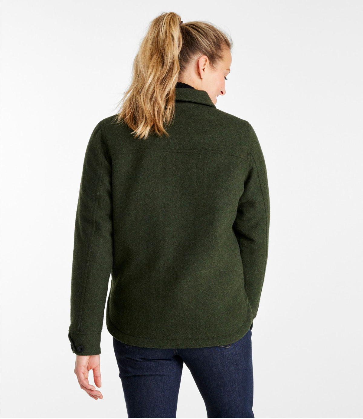 L.L.Bean Women's Maine Guide Zip Front Jac-Shirt with PrimaLoft Loden