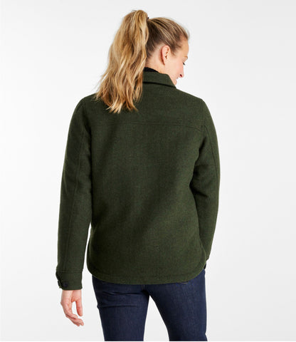 L.L.Bean Women's Maine Guide Zip Front Jac-Shirt with PrimaLoft Loden
