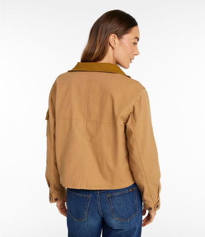 L.L.Bean Women's Signature Northwoods Canvas Jacket Marsh Brown
