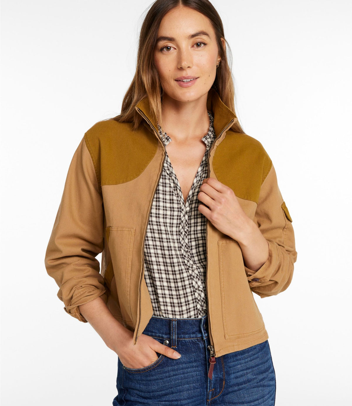 L.L.Bean Women's Signature Northwoods Canvas Jacket Marsh Brown