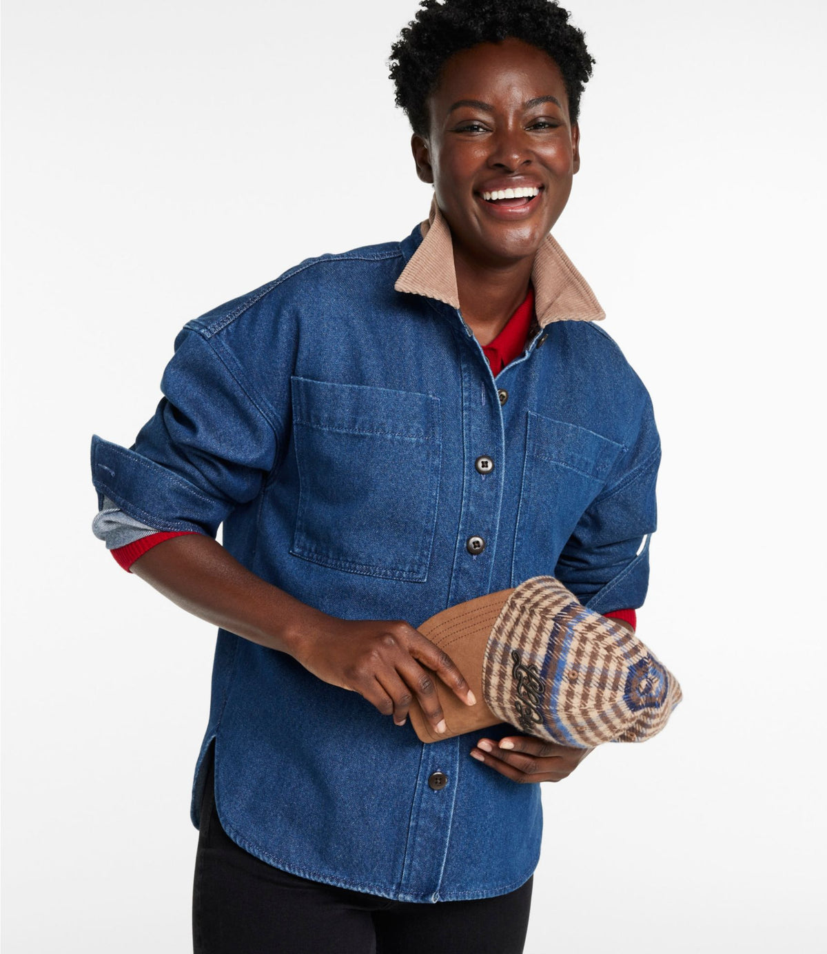 L.L.Bean Women's Signature Denim Shirt Jac Dark Wash