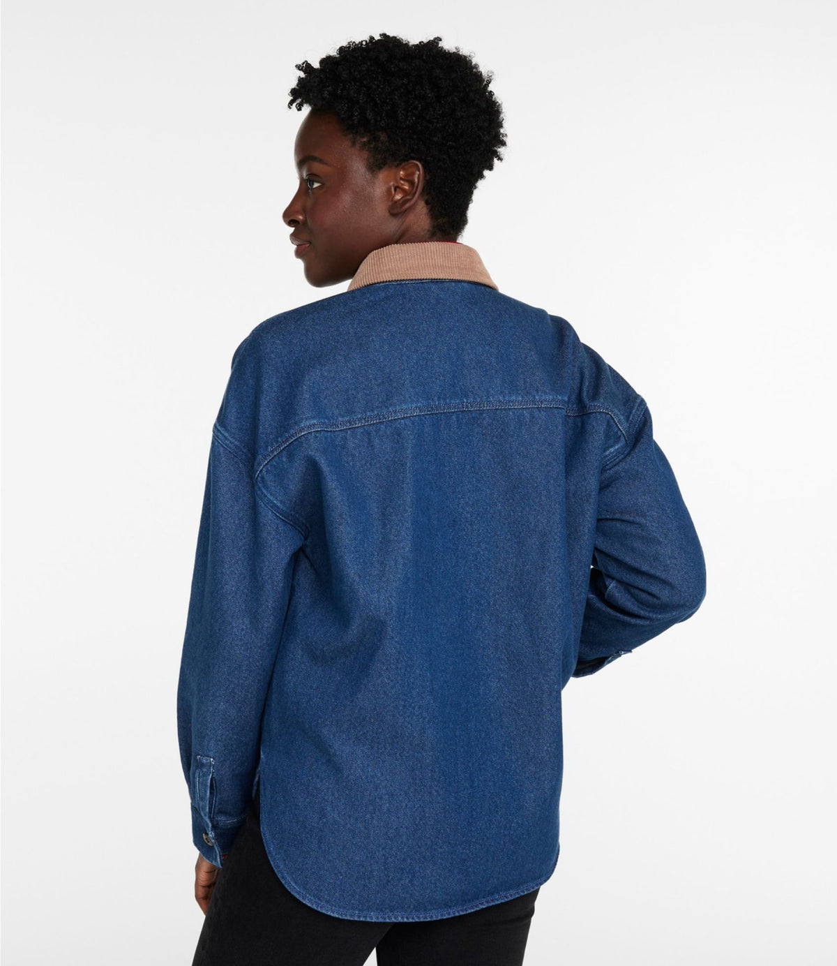 L.L.Bean Women's Signature Denim Shirt Jac Dark Wash