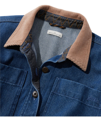 L.L.Bean Women's Signature Denim Shirt Jac Dark Wash