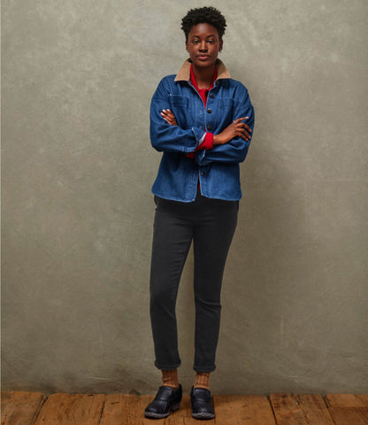 L.L.Bean Women's Signature Denim Shirt Jac Dark Wash