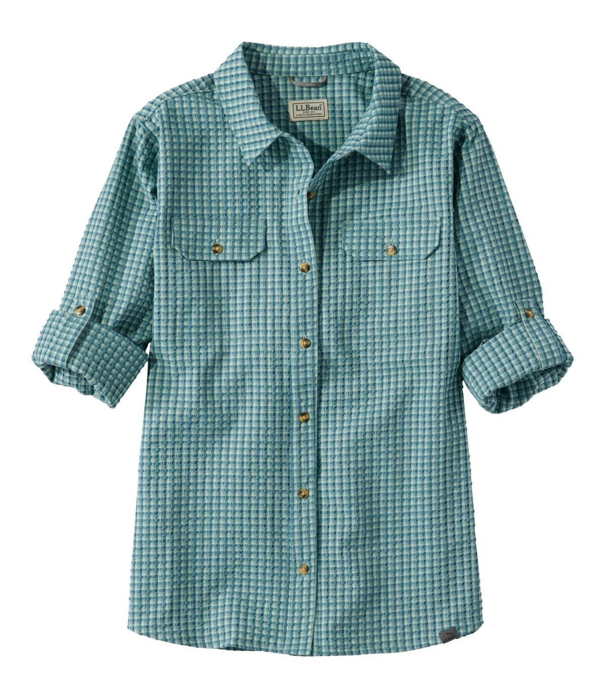 L.L.Bean Women's No Fly Zone Explorer Shirt Classic Teal Blue