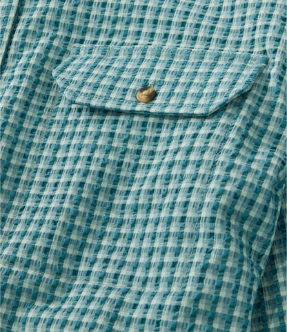L.L.Bean Women's No Fly Zone Explorer Shirt Classic Teal Blue