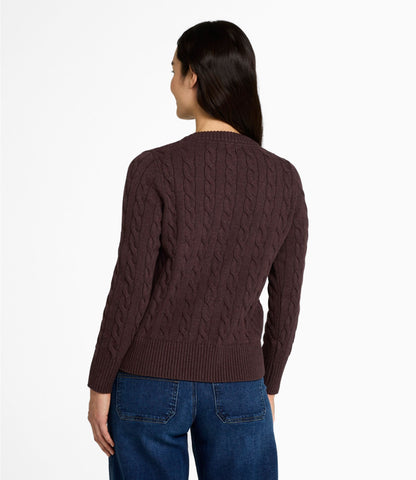 L.L.Bean Women's The Original Double L® Sweater, Cable Cardigan Classic Navy