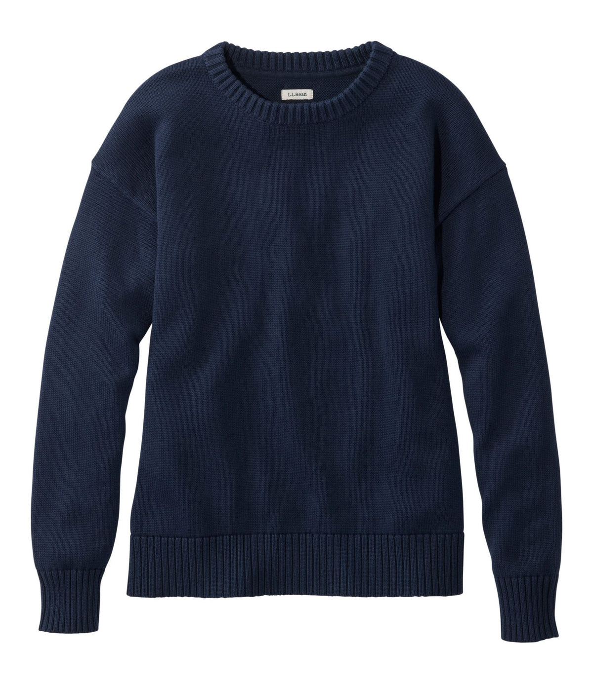 L.L.Bean Women's The Original Double L® Sweater, Crewneck Classic Navy