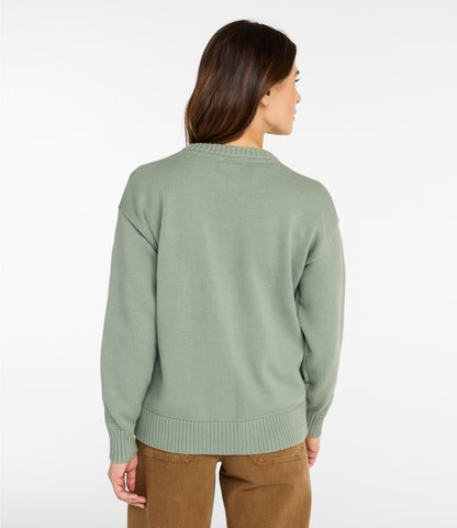 L.L.Bean Women's The Original Double L® Sweater, Crewneck Classic Navy
