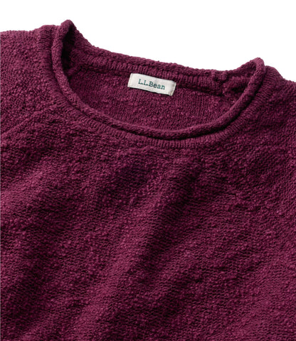 L.L.Bean Women's Midweight Cotton Slub Rollneck Pullover Bay Leaf