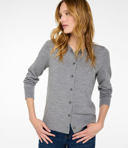 L.L.Bean Women's Essential Merino Wool Sweater, Cardigan Classic Navy
