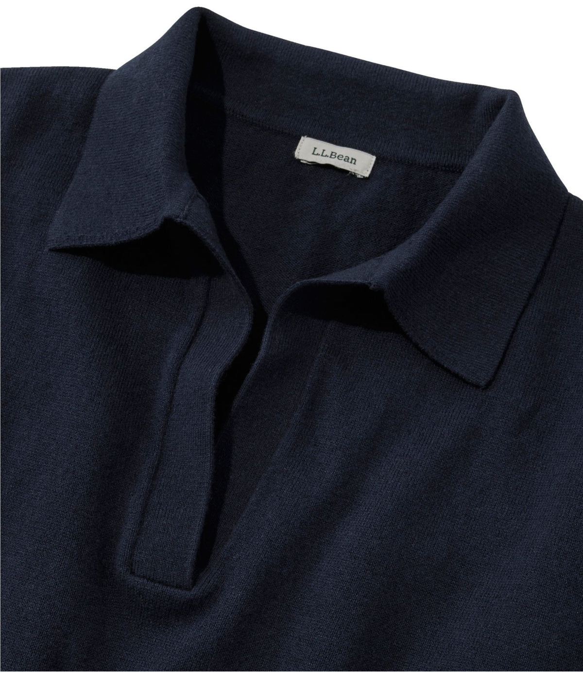 L.L.Bean Women's Cotton/Cashmere Sweater, Polo Classic Navy