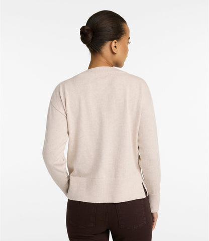 L.L.Bean Women's Cotton/Cashmere Sweater, V-Neck Classic Navy