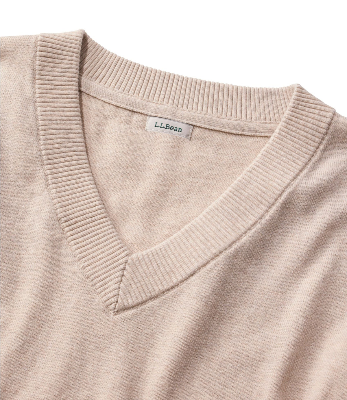 L.L.Bean Women's Cotton/Cashmere Sweater, V-Neck Classic Navy