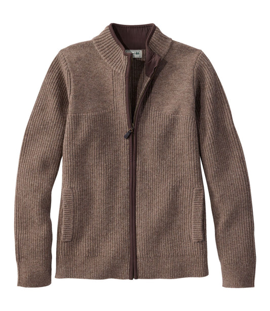L.L.Bean Women's Waterfowl Sweater, Full-Zip Dark Cinder