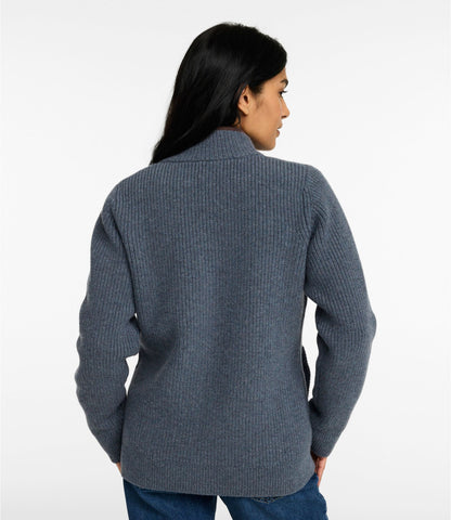 L.L.Bean Women's Waterfowl Sweater, Full-Zip Dark Cinder