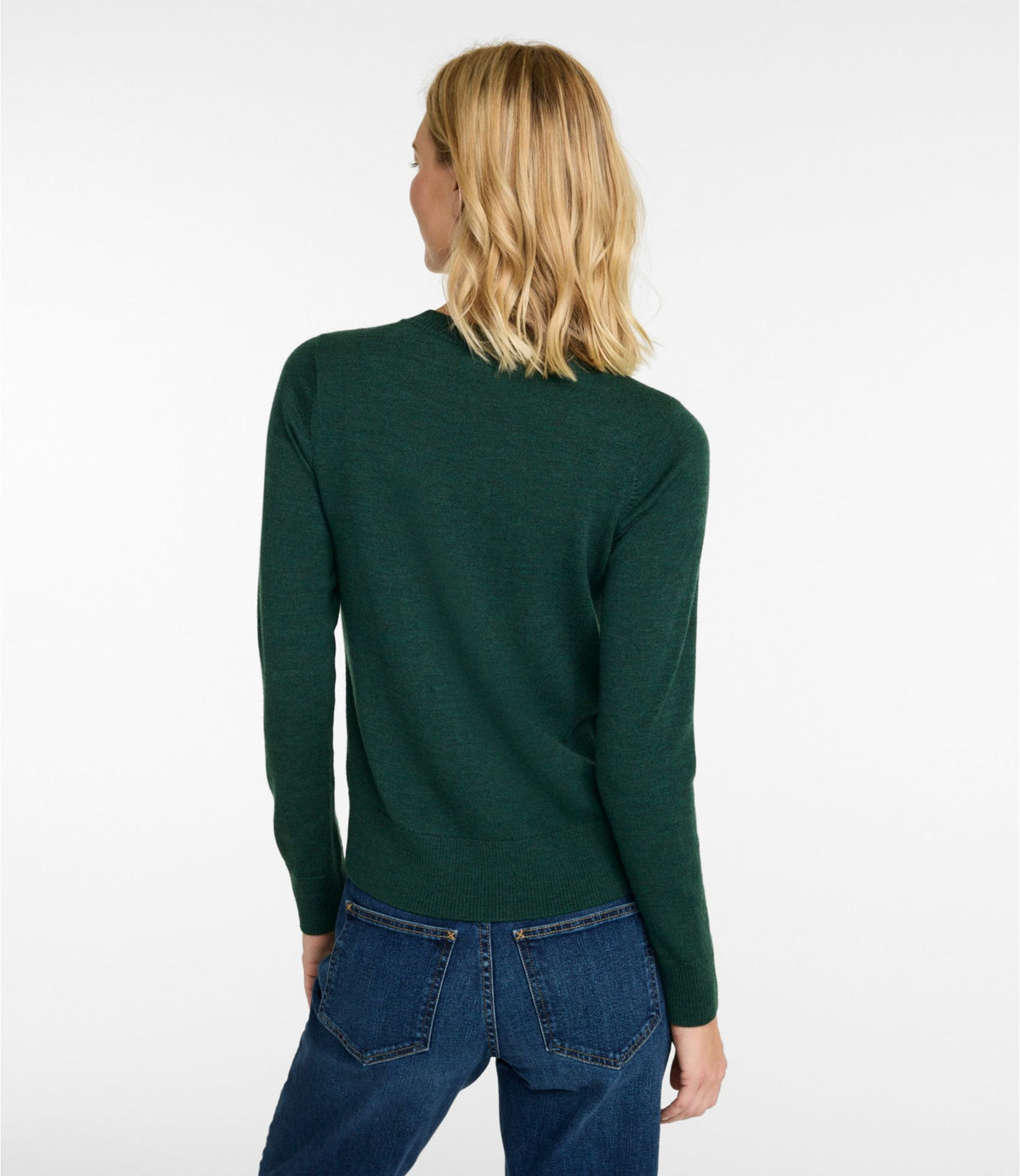 L.L.Bean Women's Essential Merino Wool Sweater, Crewneck Classic Navy