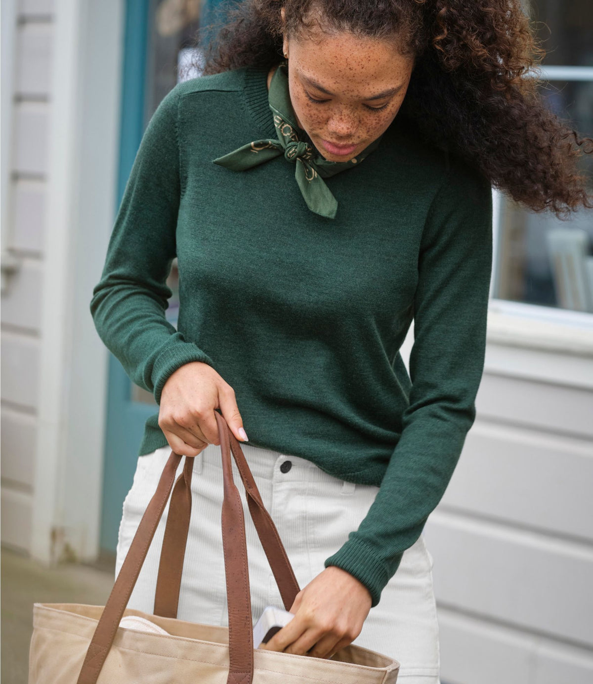 L.L.Bean Women's Essential Merino Wool Sweater, Crewneck Classic Navy