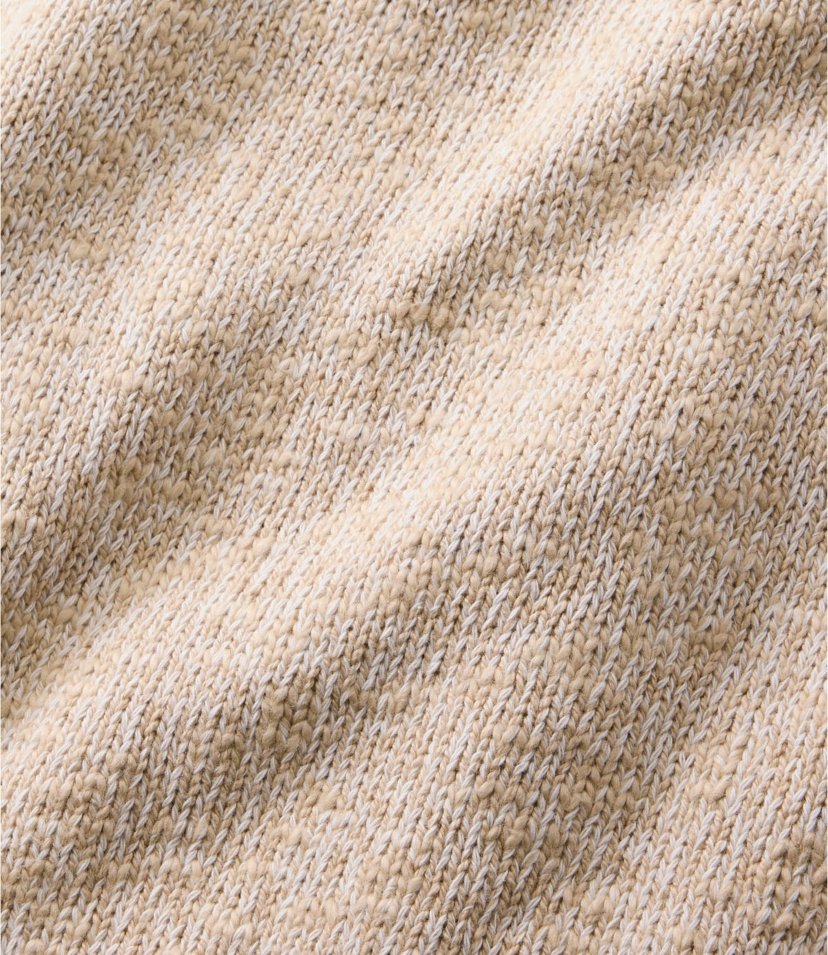 L.L.Bean Women's Cotton Ragg Sweater, Funnelneck Pullover Bone Marl