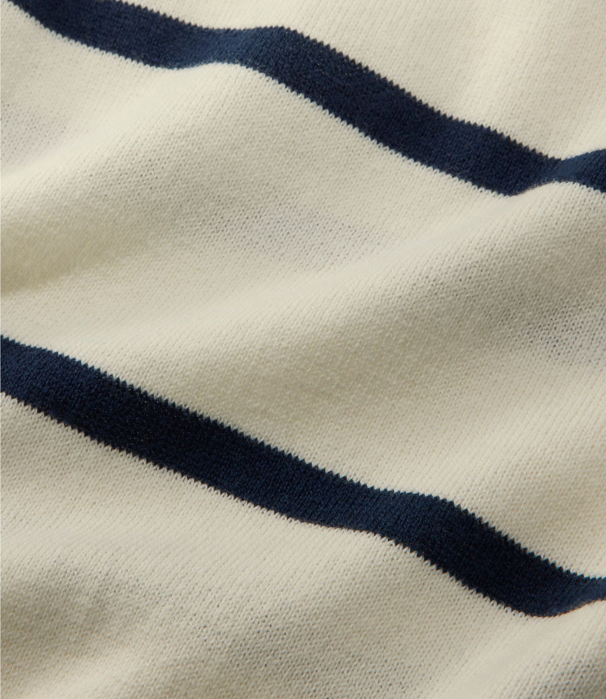 L.L.Bean Women's Cotton/Cashmere Sweater, Crewneck Stripe Deep Sea Green/Shadow Green