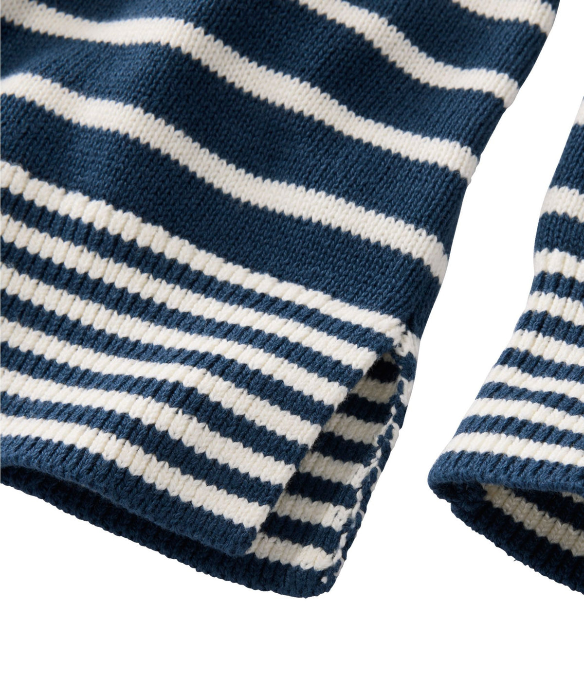 L.L.Bean Women's Signature Original Cotton Sweater, Crewneck Mariner Blue/Sailcloth