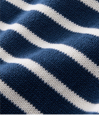 L.L.Bean Women's Signature Original Cotton Sweater, Crewneck Mariner Blue/Sailcloth