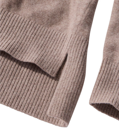 L.L.Bean Women's Classic Cashmere Sweater, Relaxed Polo Camel Heather