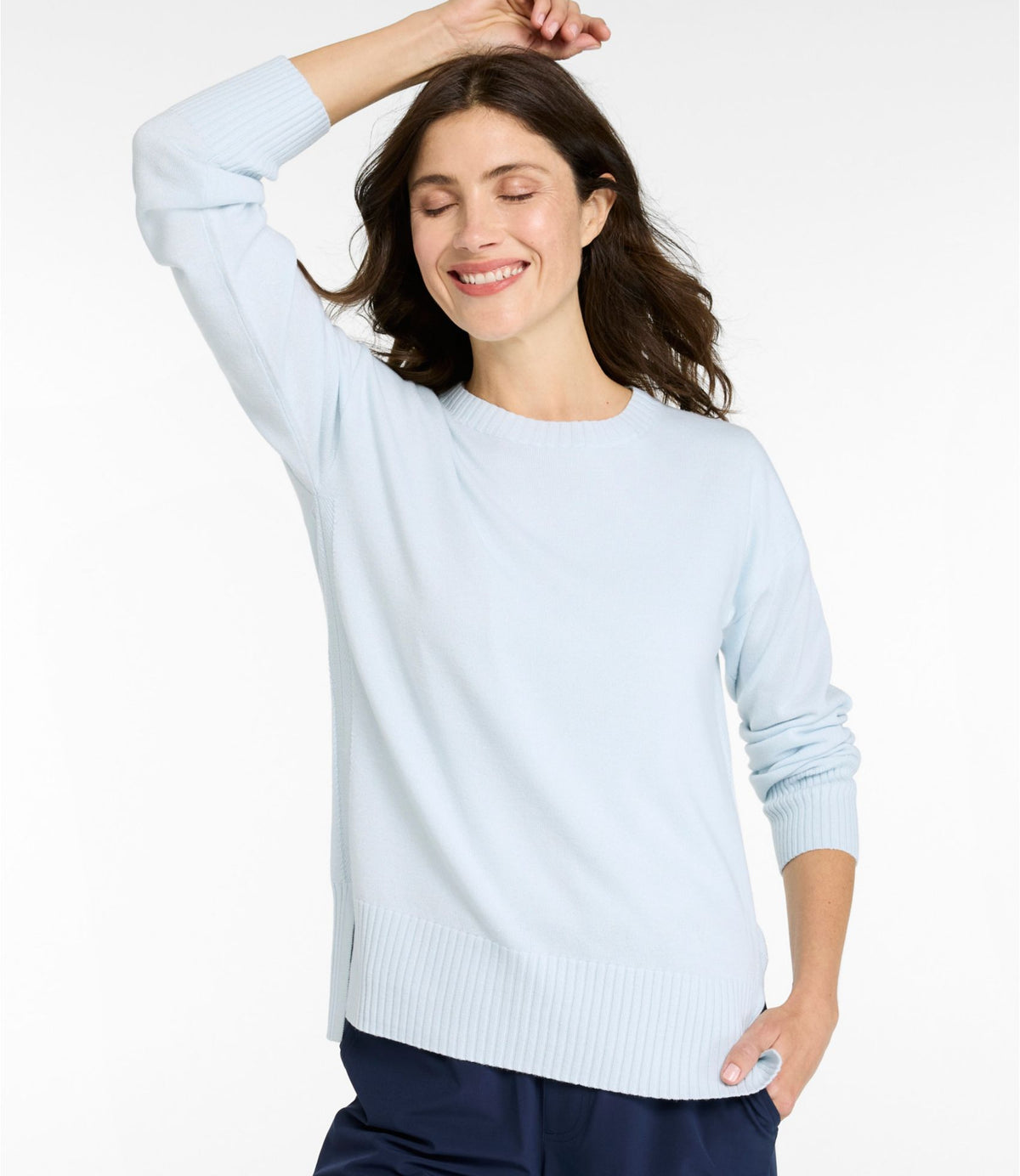 L.L.Bean Women's VentureSoft Sweater Pullover Icy Blue