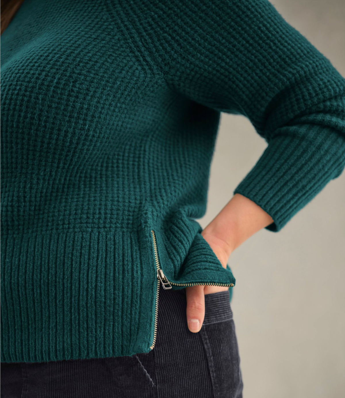 L.L.Bean Women's SuperSoft Waffle Sweater, Crewneck Blue Aster Heather