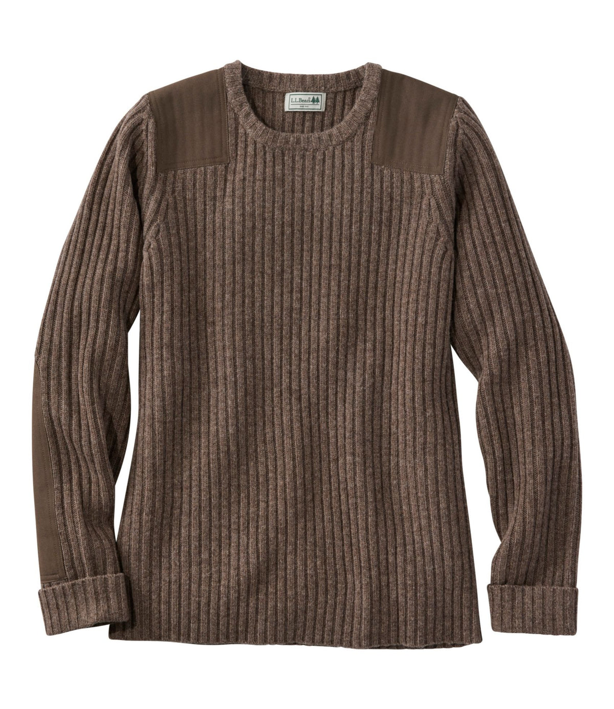 L.L.Bean Women's Commando Crewneck Sweater Dark Cinder