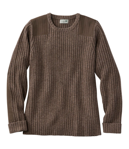 L.L.Bean Women's Commando Crewneck Sweater Dark Cinder