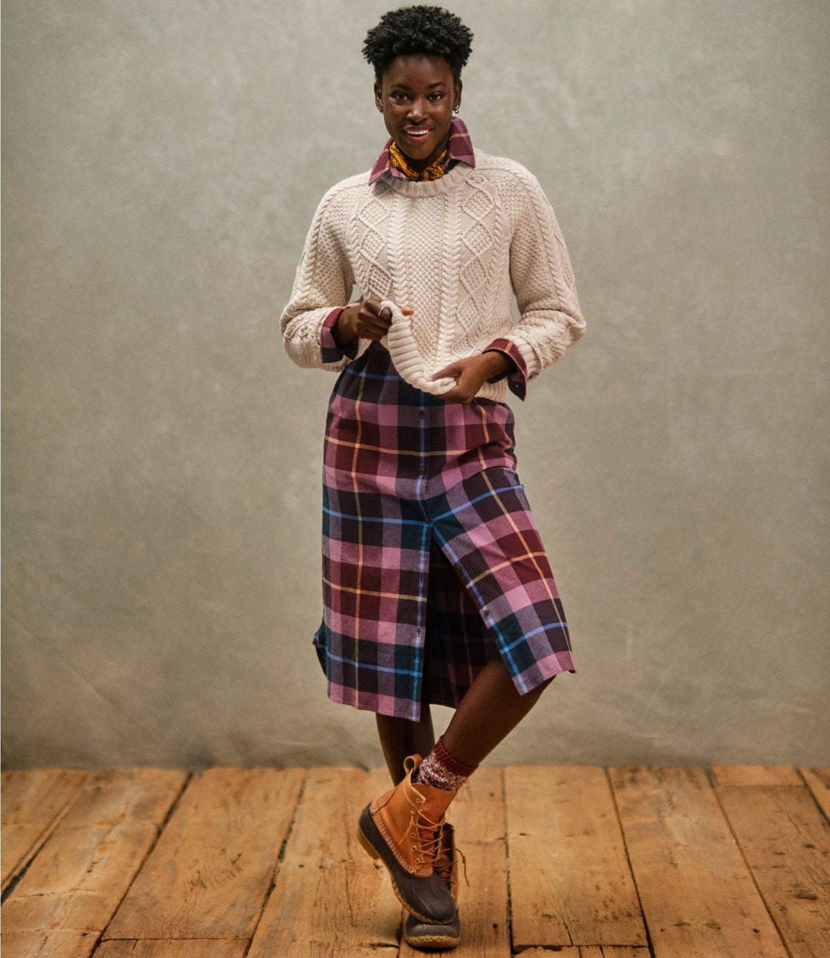 L.L.Bean Women's Signature Cotton Fisherman Sweater, Crewneck Beige