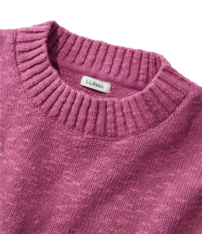 L.L.Bean Women's Cotton Ragg Sweater, Crewneck Eggplant Marl