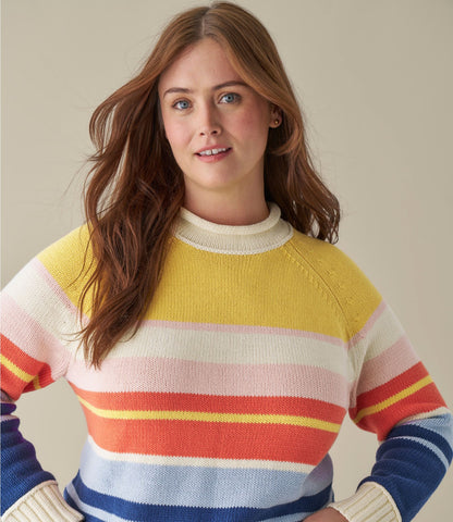 L.L.Bean Women's Signature Original Cotton Sweater, Rollneck Stripe