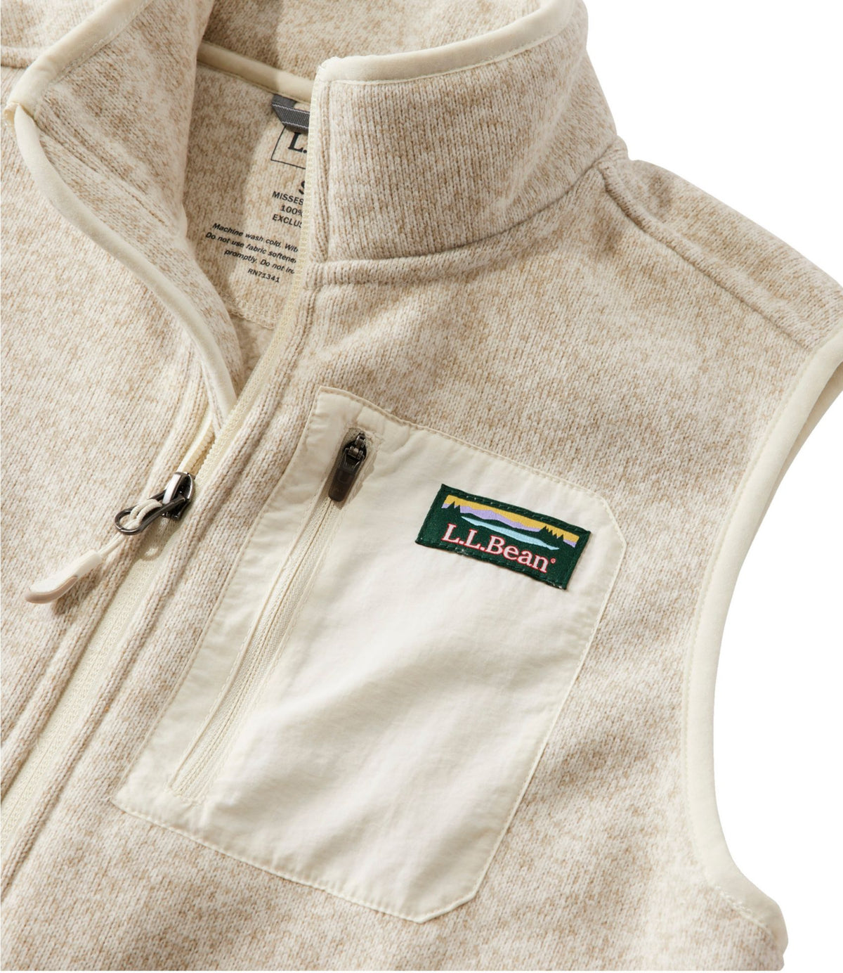 L.L.Bean Women's L.L.Bean Sweater Fleece Long Vest Fig