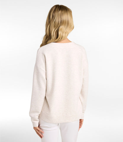 L.L.Bean Women's L.L.Bean CloudSoft Splitneck Pullover Classic Navy