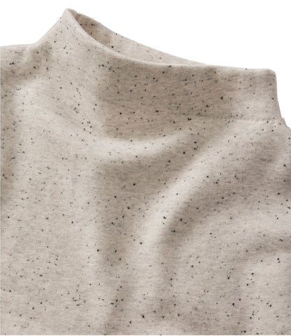 L.L.Bean Women's Double L Soft Donegal Sweatshirt, Funnelneck Deepest Brown Donegal