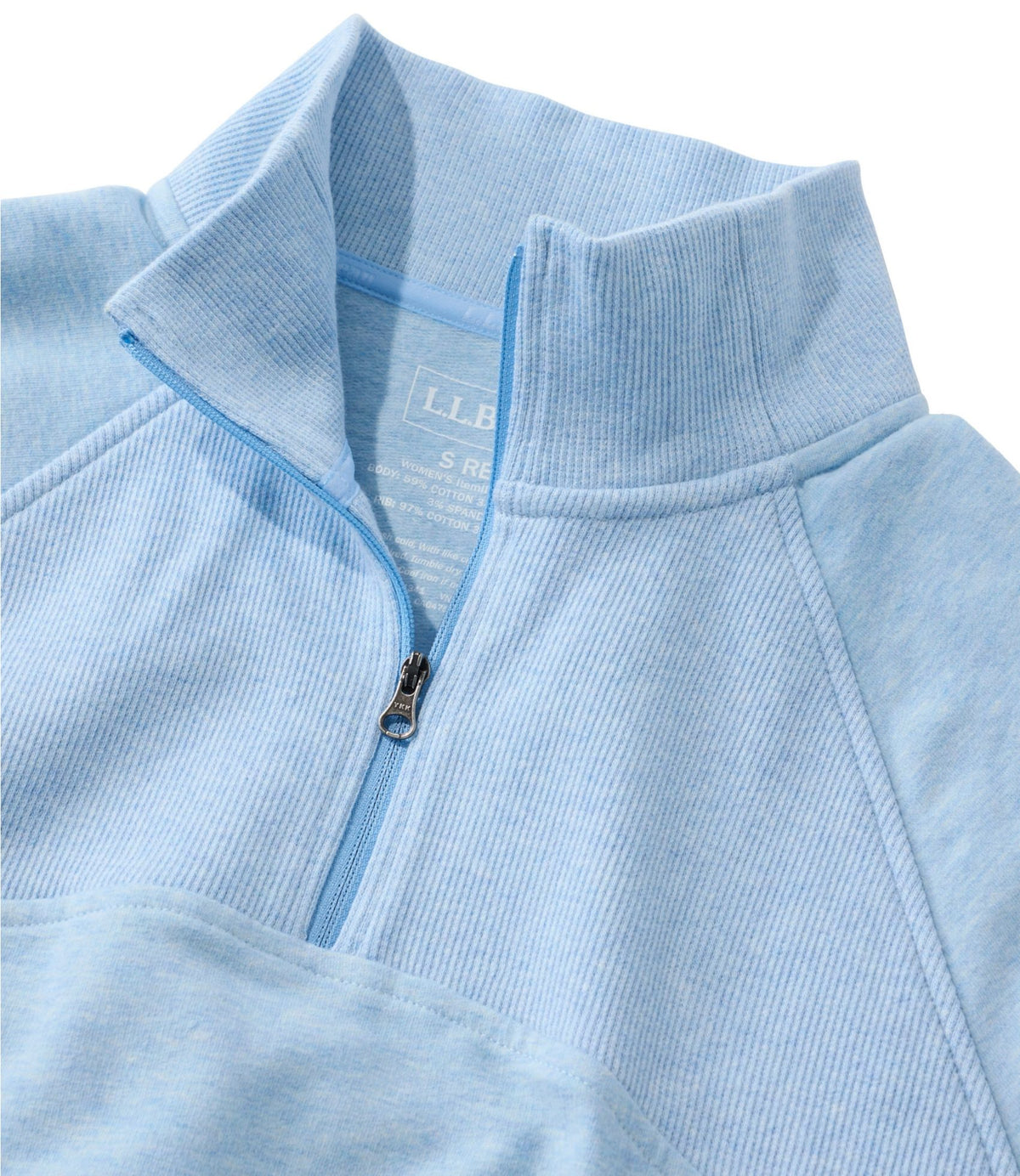 L.L.Bean Women's L.L.Bean Cozy Pullover, Quarter-Zip Adobe Rose Heather