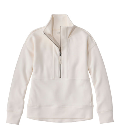 L.L.Bean Women's L.L.Bean CloudSoft Top, Half-Zip Pullover Bone
