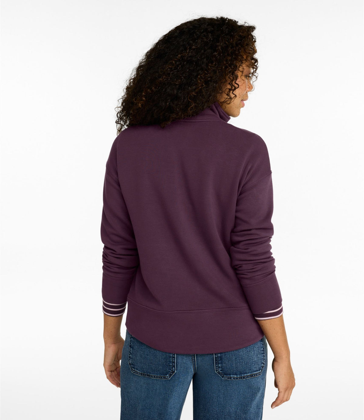 L.L.Bean Women's L.L.Bean CloudSoft Top, Half-Zip Pullover Bone