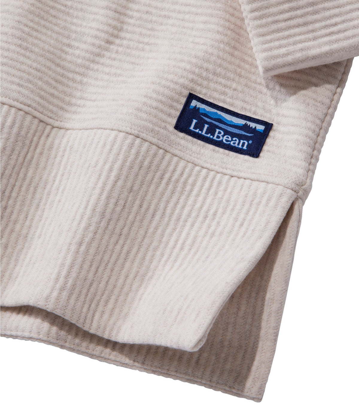 L.L.Bean Women's Lakewashed Double-Knit Funnelneck Deep Sea Green Heather