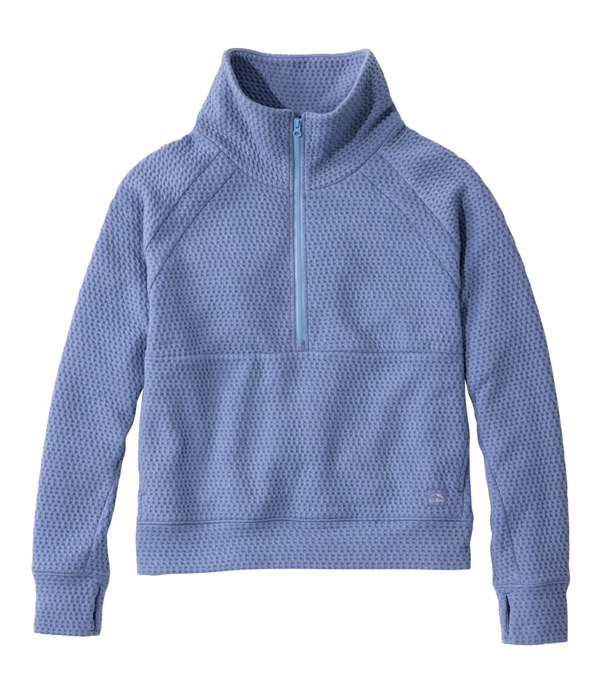 L.L.Bean Women's Ridgeknit Half-Zip Pullover, Oversized Deep Lake